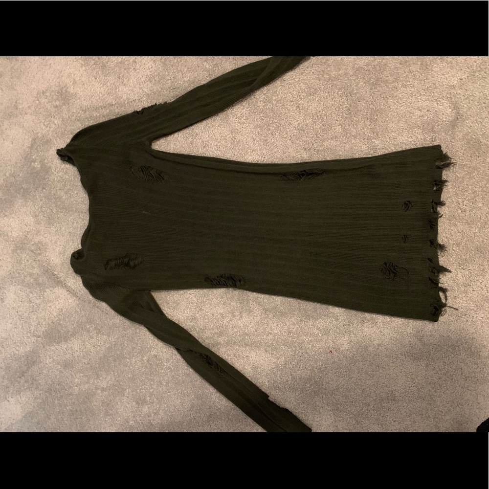 Distressed sweater